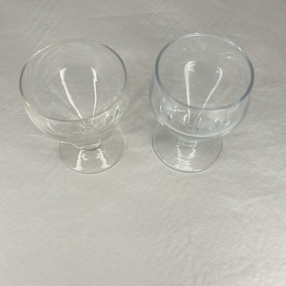 Liquor Toasting Cordial Sherry Glasses 2 Ounces Each CNN Flag Marked Set Of 2 - Picture 3 of 7